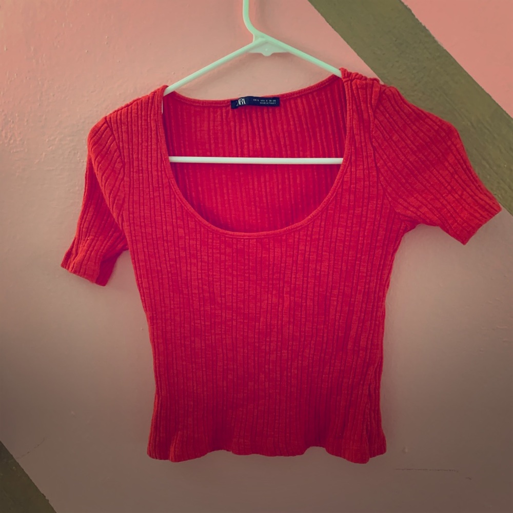 Zara Red short shirt